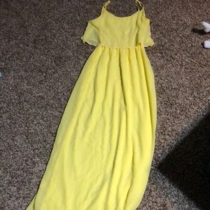 Yellow maxi dress